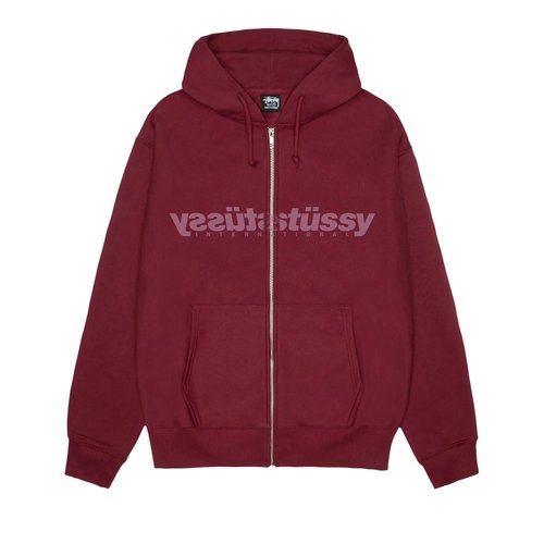 Stüssy Mirror Zip Hoodie - Wine - 1975127-WINE