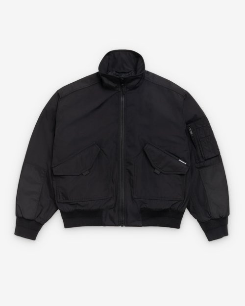 Stüssy Mock Neck Flight Bomber - Black