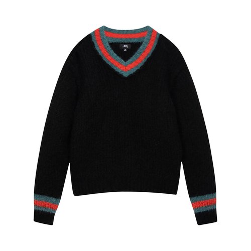 Stüssy Mohair Tennis Sweater - Black - 117142-BLAC