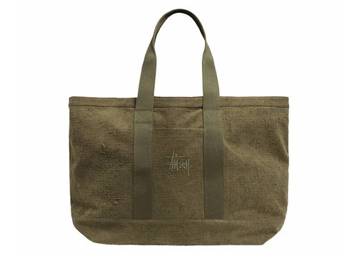 Stüssy Needle Punch XL Tote Bag - Olive - 134266-OLIV