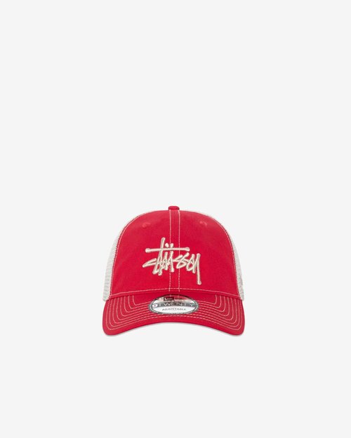 Stüssy New Era 9Twenty Basic Trucker Cap - Red - 1311126