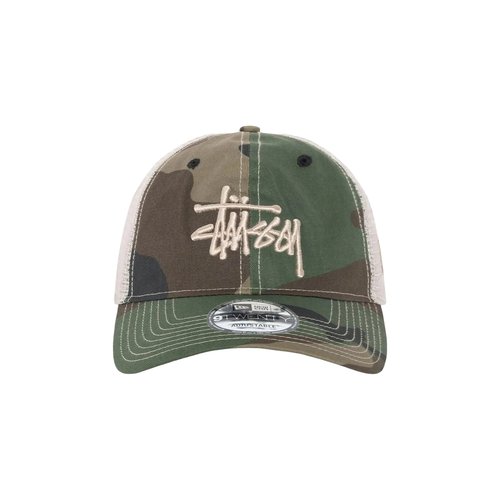 Stüssy New Era 9TWENTY Basic Trucker - Woodland Camo - 1311126-WOOD