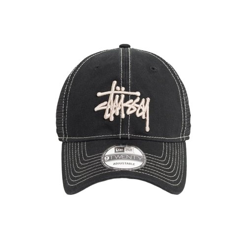 Stüssy New Era 9twenty Washed Basic Trucker - 1311164-BLAC