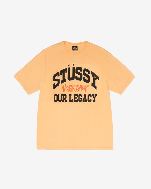 【STUSSY×OUR LEGACY】★3903958★カレッジT ピグメント桃 13101_278d239f3a-