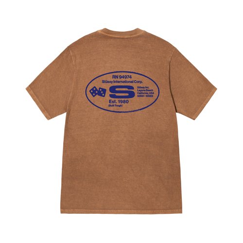 Stüssy Oval Corp. Pigment Dyed Tee - Almond - 1905018