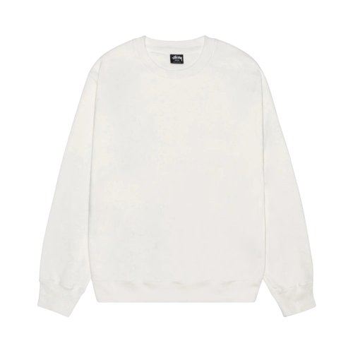 Stüssy Pigment Dyed Buana Crew | White | Size XL - 1915052-NATU