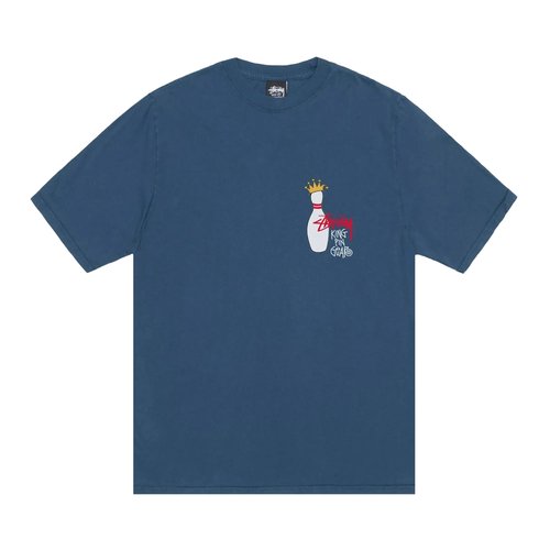 Stüssy Pigment Dyed Kingpin Tee | Blue | Size L - Navy - 1905037-NAVY