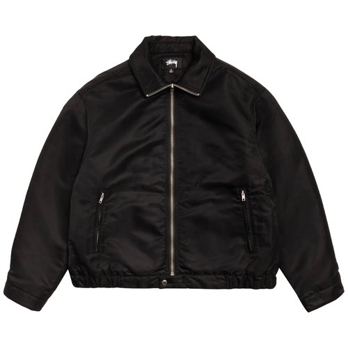 Stüssy Pile Lined Zip Jacket - Black - 115887-BLAC