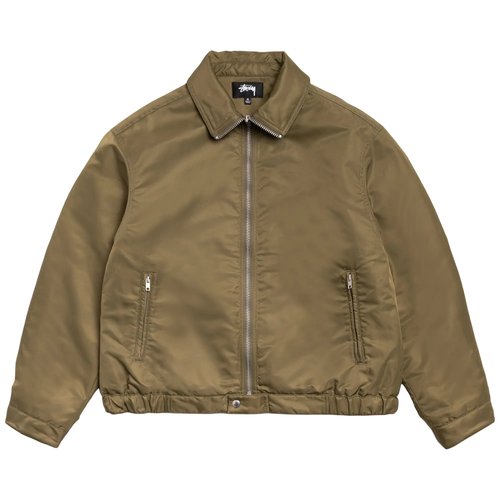 Stüssy Pile Lined Zip Jacket - Olive - 115887-OLIV