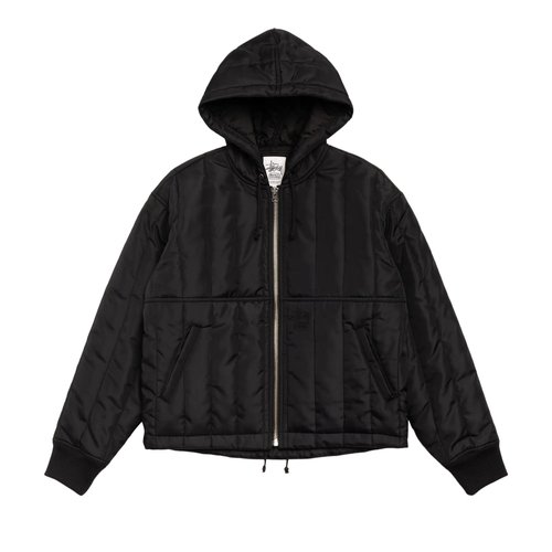 Stüssy Quilted Nylon Work Jacket - Black - 115858-BLAC