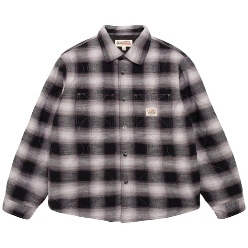 Stüssy Quilted Plaid Shirt Jacket - 1110372-GREY