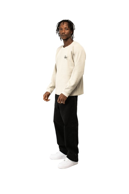 Stüssy Raglan Thermal Basic Stock 'Bone' - 1140356-1207 | Solesense