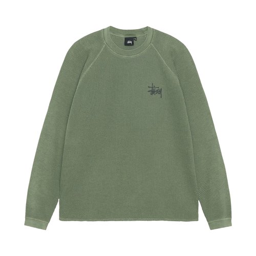Stüssy Raglan Thermal Long-Sleeve Crew - Pine - 1140356-PINE