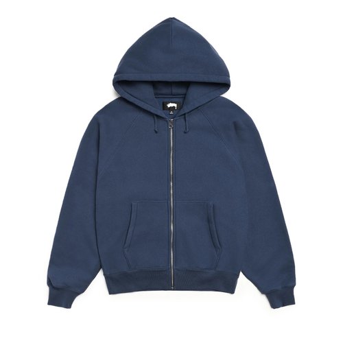 Stüssy Raglan Zip Hoodie - Navy - 118571-NAVY-S
