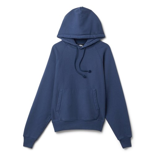 Stüssy Fleece Raglan Hoodie - Navy Blue - 118572-NAVY