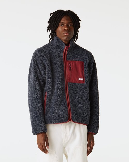 Stüssy Sherpa Reversible Jacket - Smoke - 118529-SMOK
