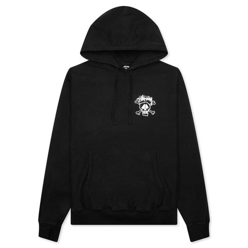 Stüssy Skull & Bones Pigment Dyed Hoodie 'Natural
