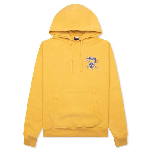 Stüssy Skull & Bones Pigment Dyed Hoodie - Honey - 1924943-HONE