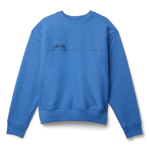 Stüssy Smooth 80 Crew - Blue - 1915080-BLUE