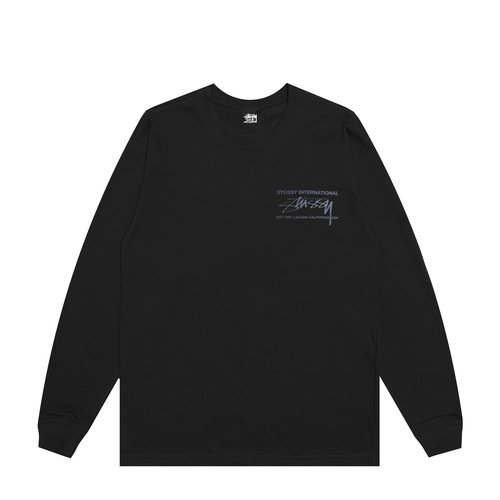Stüssy Smooth International Ls Tee - Black - 1995039