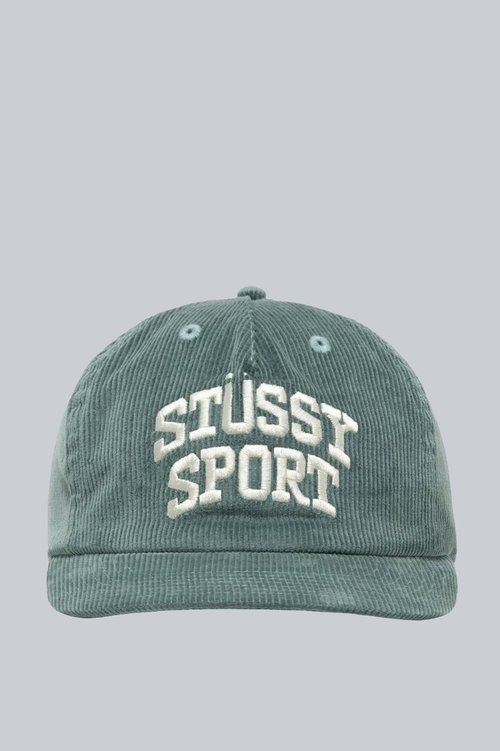 Stüssy Sport Arch Corduroy Cap - Dark Teal - 1311122-DTEA
