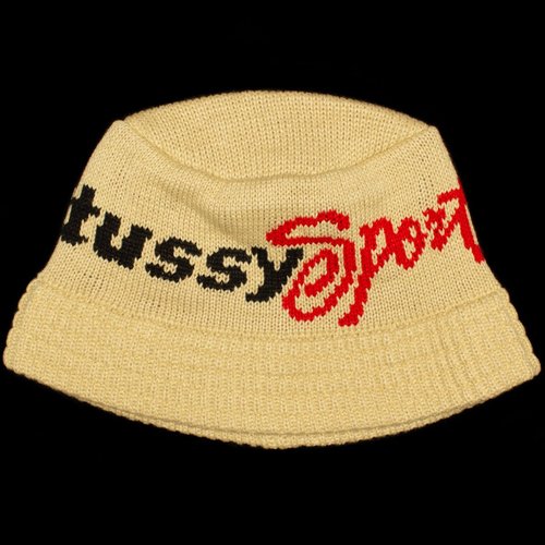 帽子 Stussy KNIT BUCKET HAT STUSSY SPORT Stussy Knit Sport Bucket Hat Blue Men's - FW24 - US