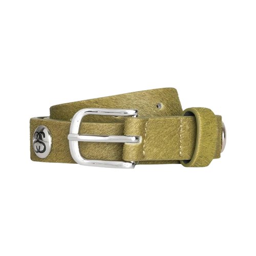 Stüssy SS-Link Studded Belt 'Hairy Moss' | Yellow | Size S/M - 135188-HAIR