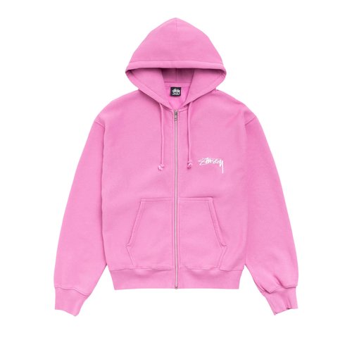 Stüssy Stack Zip Hoodie Pigment Dyed - Pink - 1975178-PINK