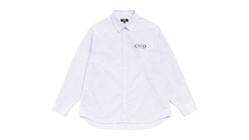 Stüssy Standard Logo Shirt - Blue Stripe - 1110387-BLST