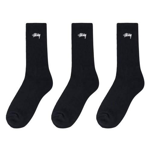 Stüssy Stock Crew Pack - 3 Pack - 138775-BLAC
