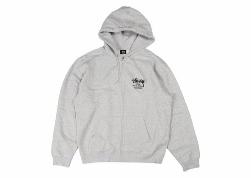 Stüssy Stock DSM Singapore Zip Hoodie - Ash Heather - 3973628-ASHH