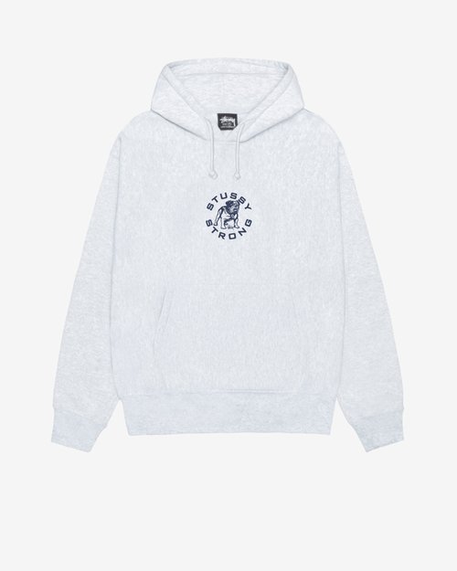 Stüssy Strong Mac Hoodie - Ash Heather - 1925086