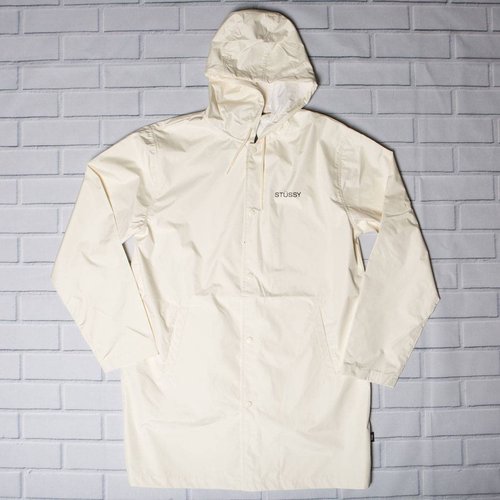 Stüssy Summer Long Hooded Coaches Jacket white - White - 115339-OFFW