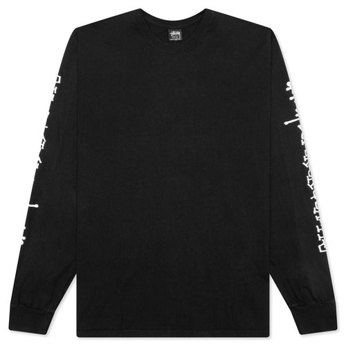 Stüssy Superior Quality Pigment Dyed Long Sleeve Tee Shirt - Black - 1995058-BLAC