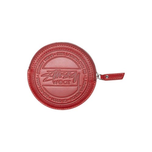 Stüssy Surf Dot Leather Pouch - 136141-FIRE