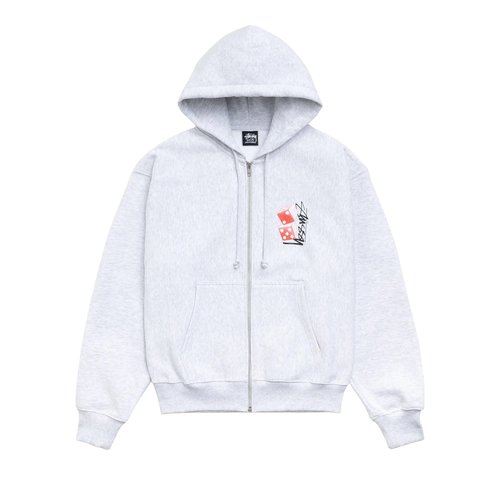 Stüssy Tall Dice Zip Hoodie - 1975187 ASH