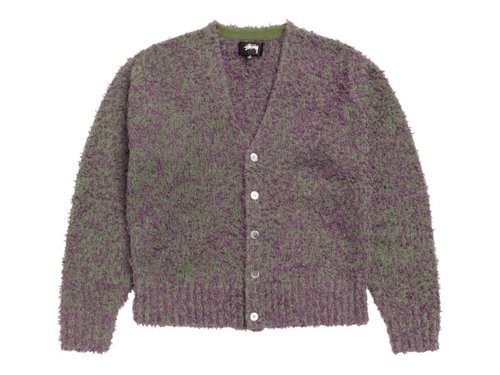 Stüssy Textured Cardigan - Purple/Green - 117291-PUGR
