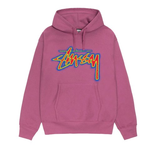 Stüssy Thermal Stock Hoodie - Berry - 1925023-BERR