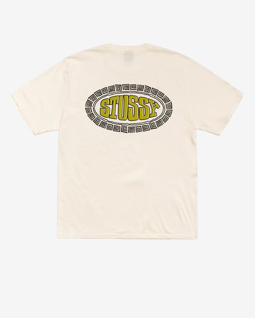 Stüssy Tile Oval Pig. Dyed T-Shirt - Natural - 1905169