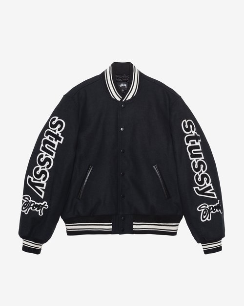 Stüssy Varsity Jacket Competition 'Black' - 115748 | Solesense