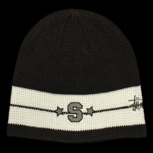 帽子 STUSSY VARSITY STAR SKULLCAP BLACK Varsity Star Skullcap - Black – Feature