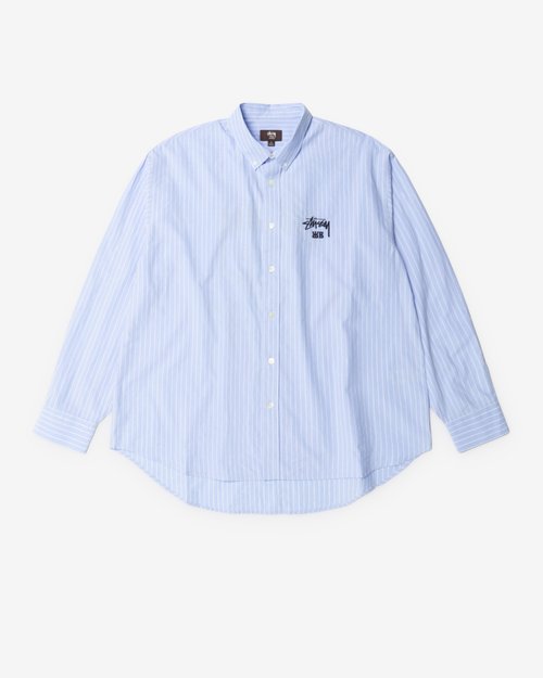 Stüssy Wales Bonner Poplin Shirt - Stripe - 311059
