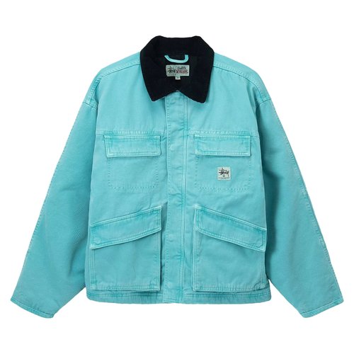 Stüssy Washed Canvas Shop Jacket 'Blue' - 115589-BLUE | Solesense