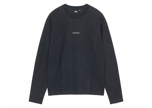 Stüssy Wave Jersey Crew - Black - 1140358-BLAC
