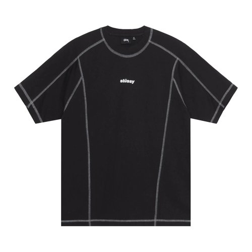 Stüssy Wave Short-Sleeve Crew - Black - 1140347-BLAC