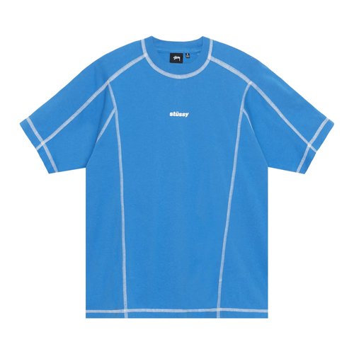 Stüssy Wave Short-Sleeve Crew - Blue - 1140347-BLUE