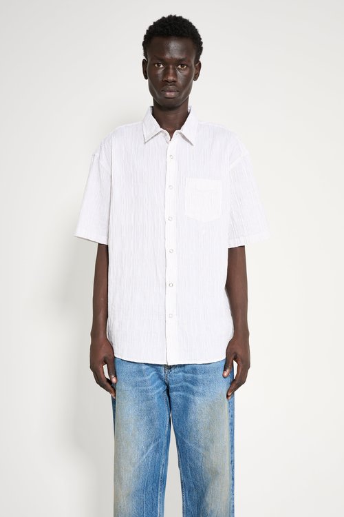 Stüssy Wavy Striped Short-Sleeve Shirt 'Blue' - 1110350-BLUE