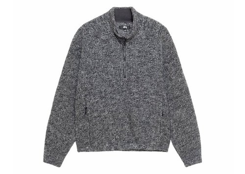 Stüssy Wool Blend Sherpa Mock Neck - Black - 118567-BLAC