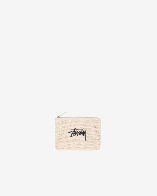 Stüssy Woven Zip Pouch - Ivory - 134271