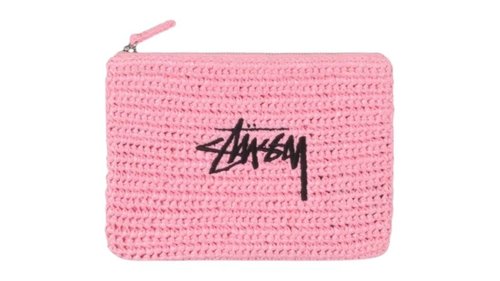 Stüssy Woven Zip Pouch - Light Pink